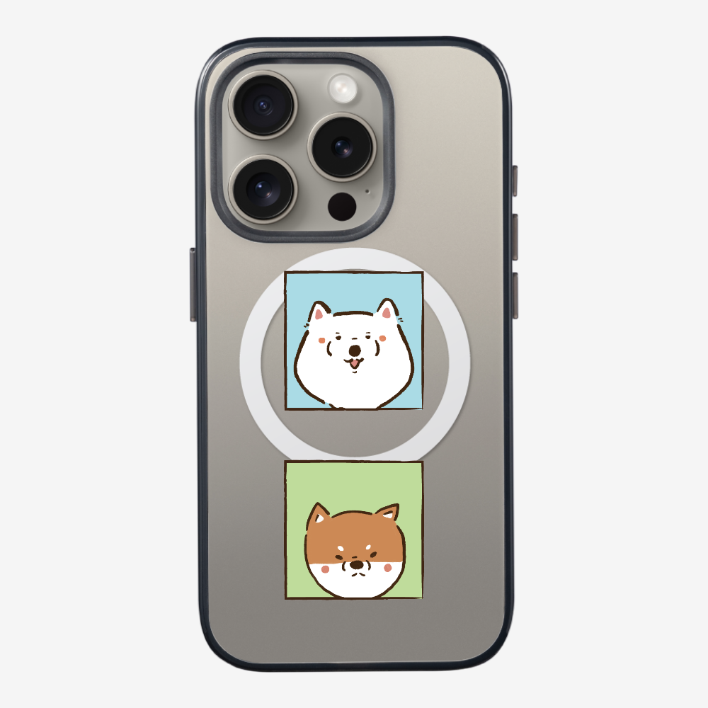 Samoyed and Shiba Inu Phone Case