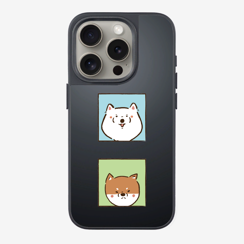 Samoyed and Shiba Inu Phone Case