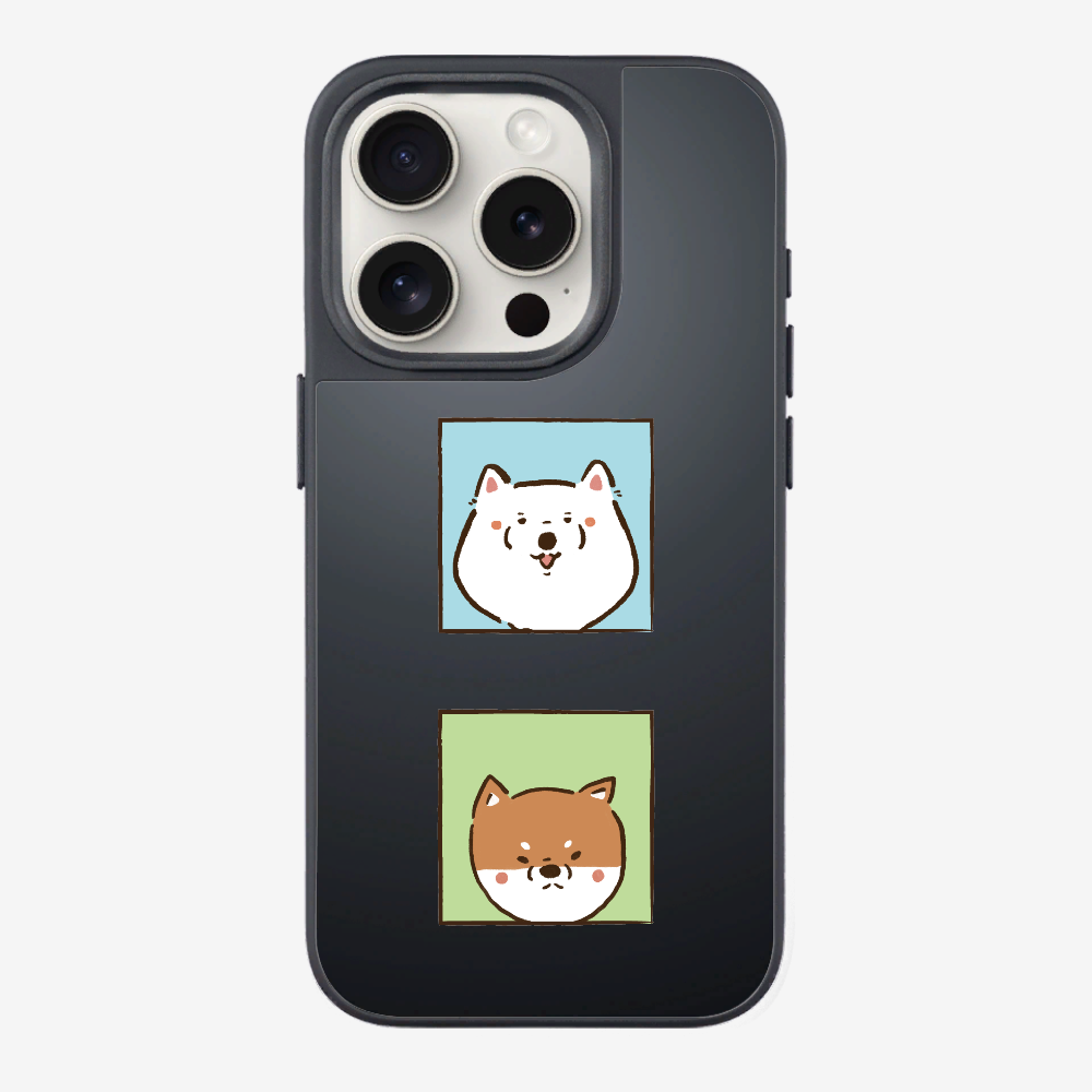 Samoyed and Shiba Inu Phone Case