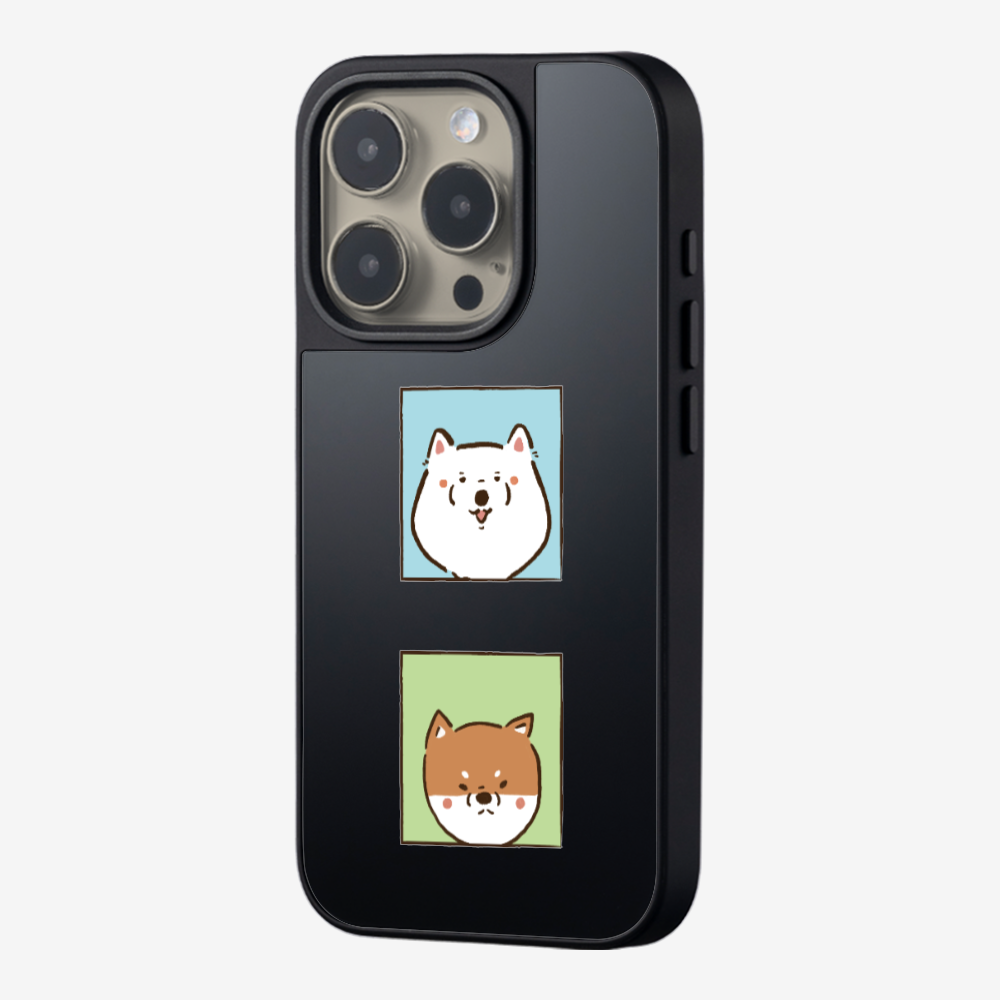 Samoyed and Shiba Inu Phone Case