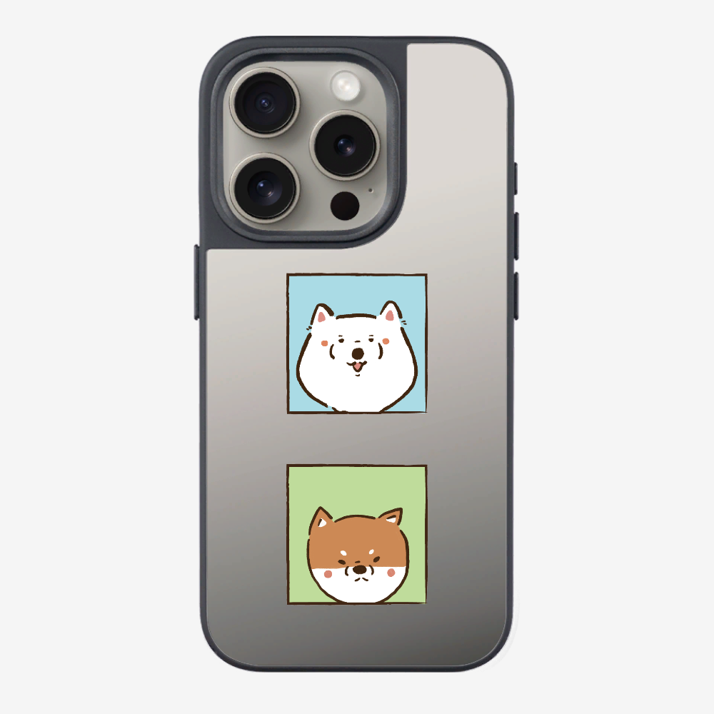 Samoyed and Shiba Inu Phone Case