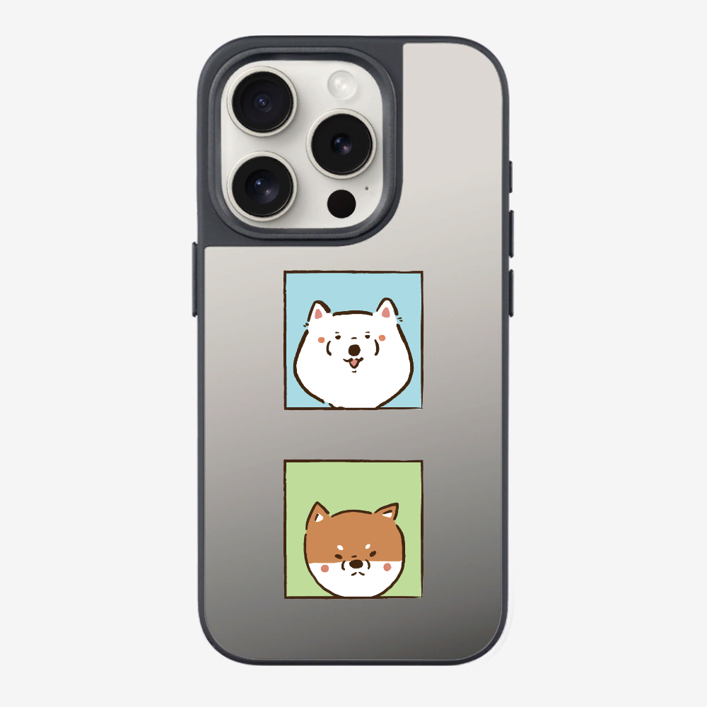 Samoyed and Shiba Inu Phone Case