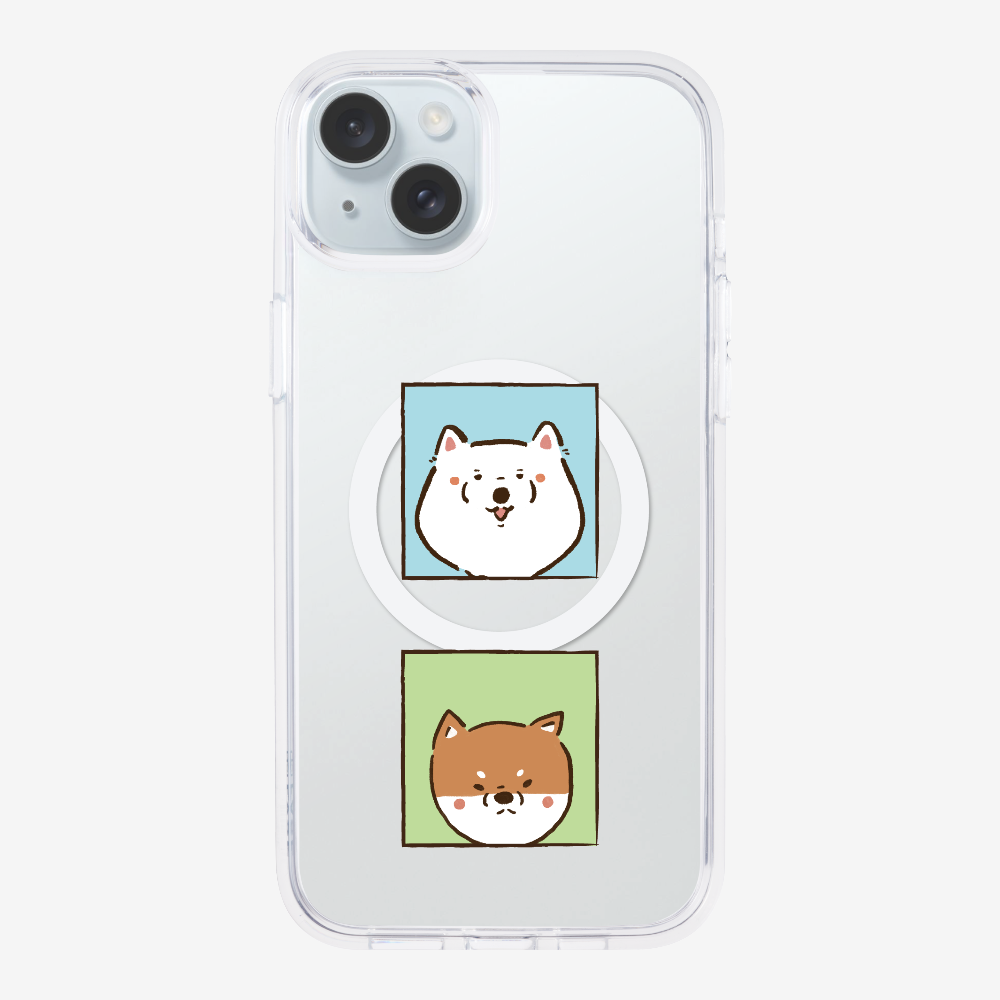 Samoyed and Shiba Inu Phone Case