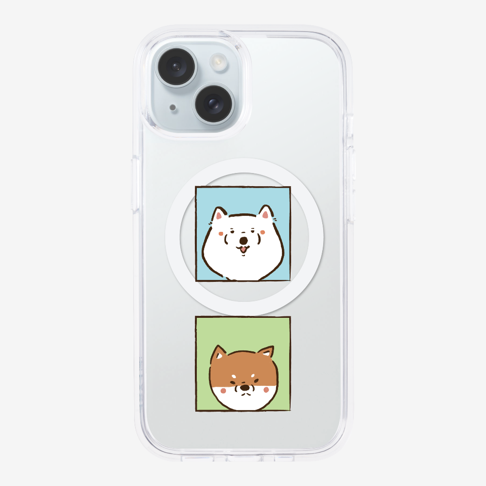 Samoyed and Shiba Inu Phone Case