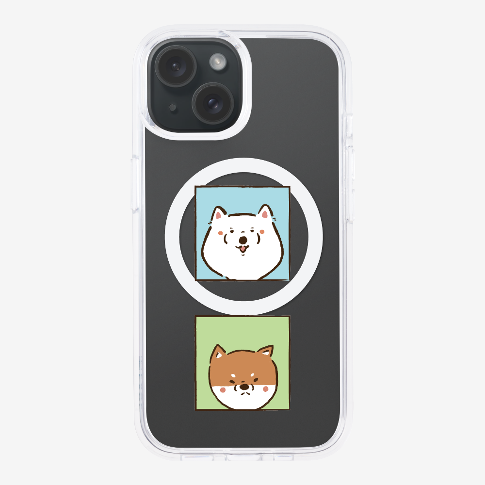 Samoyed and Shiba Inu Phone Case