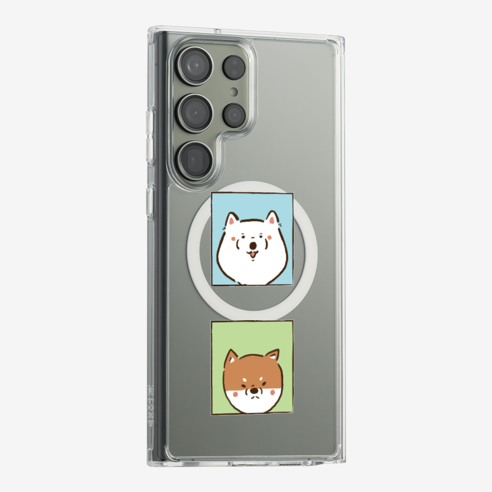 Samoyed and Shiba Inu Phone Case