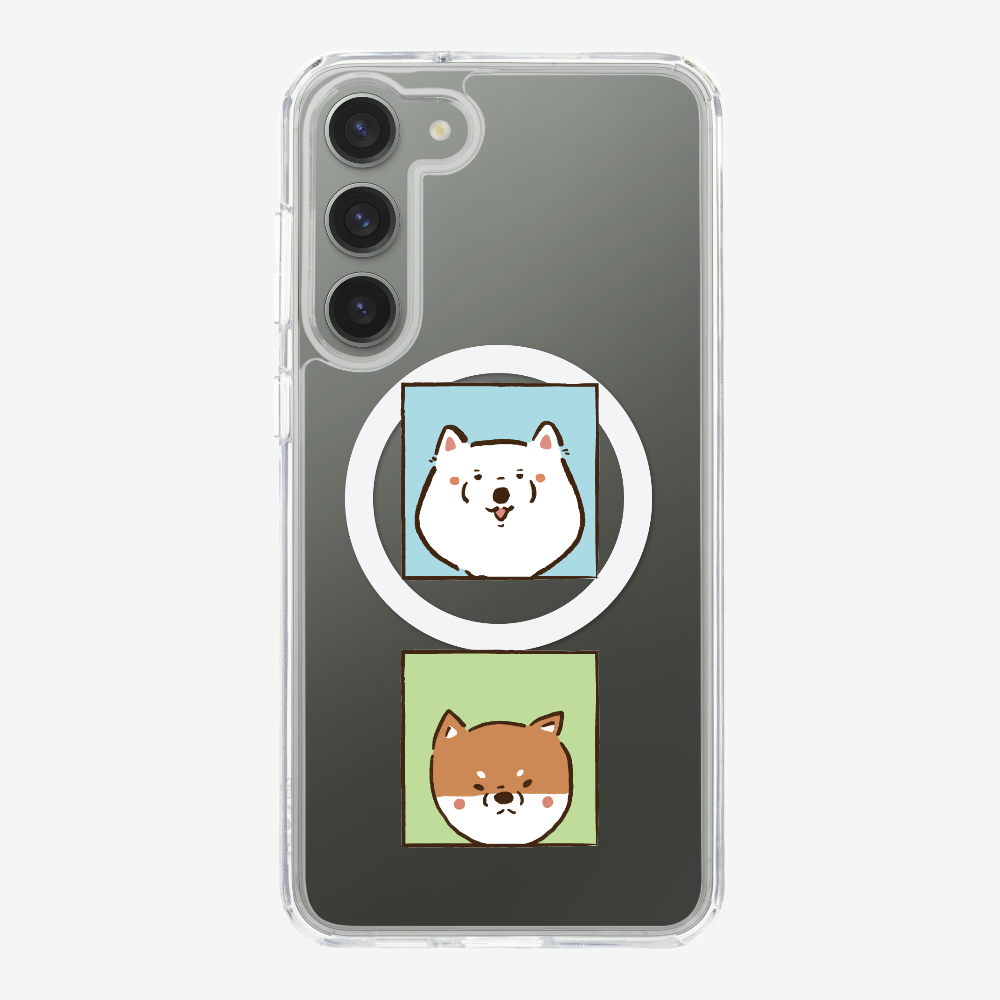 Samoyed and Shiba Inu Phone Case