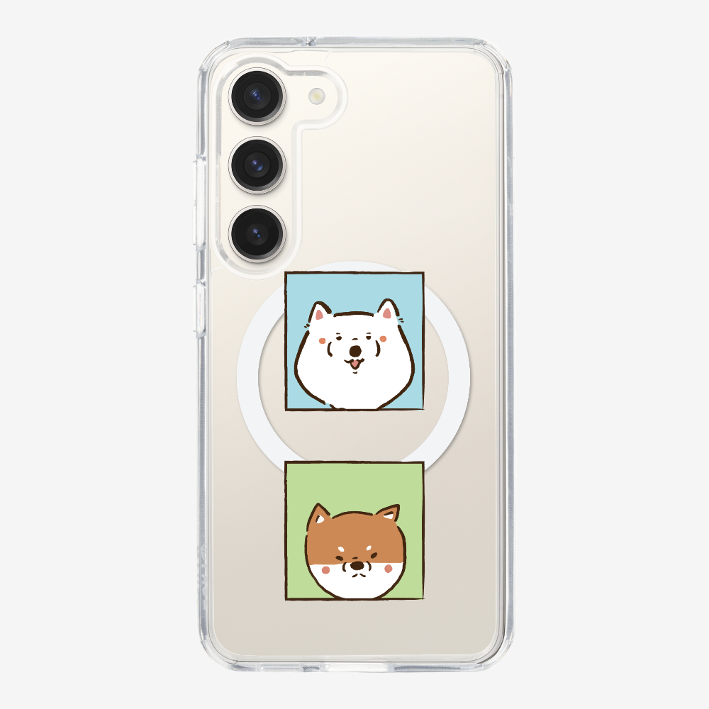 Samoyed and Shiba Inu Phone Case