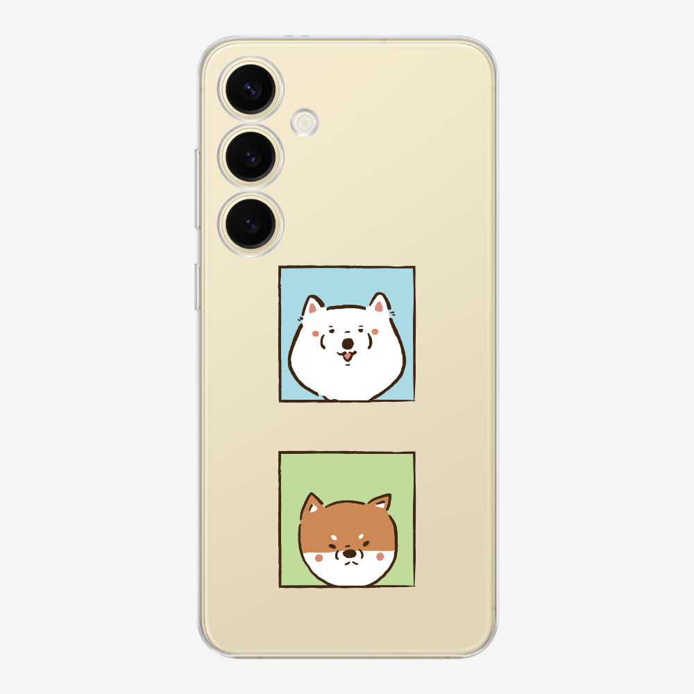 Samoyed and Shiba Inu Phone Case