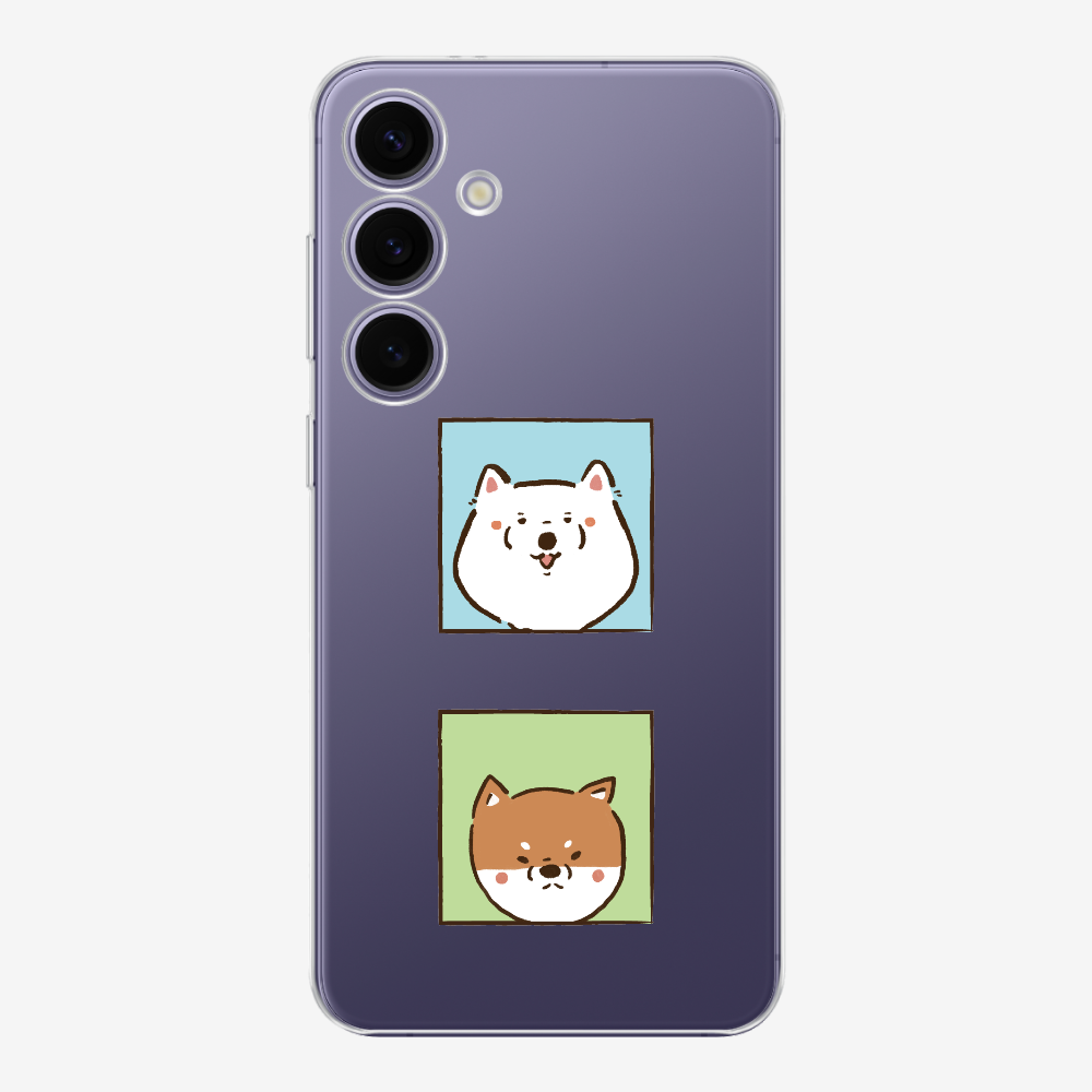 Samoyed and Shiba Inu Phone Case