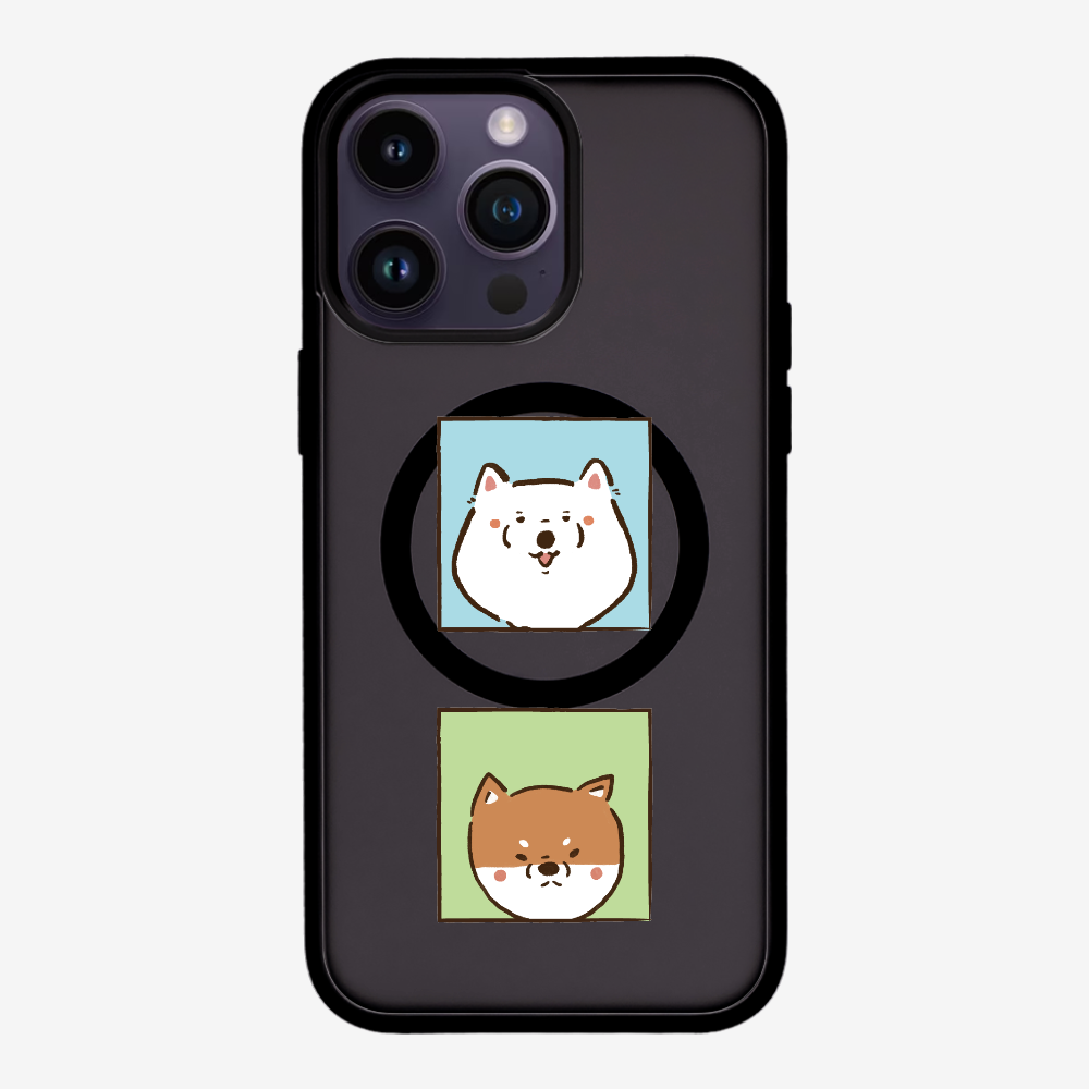 Samoyed and Shiba Inu Phone Case