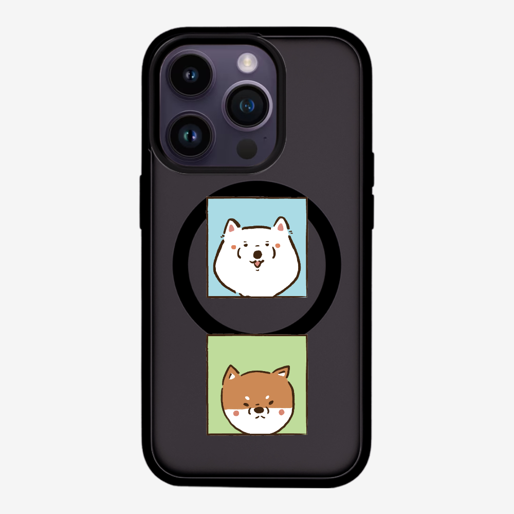 Samoyed and Shiba Inu Phone Case