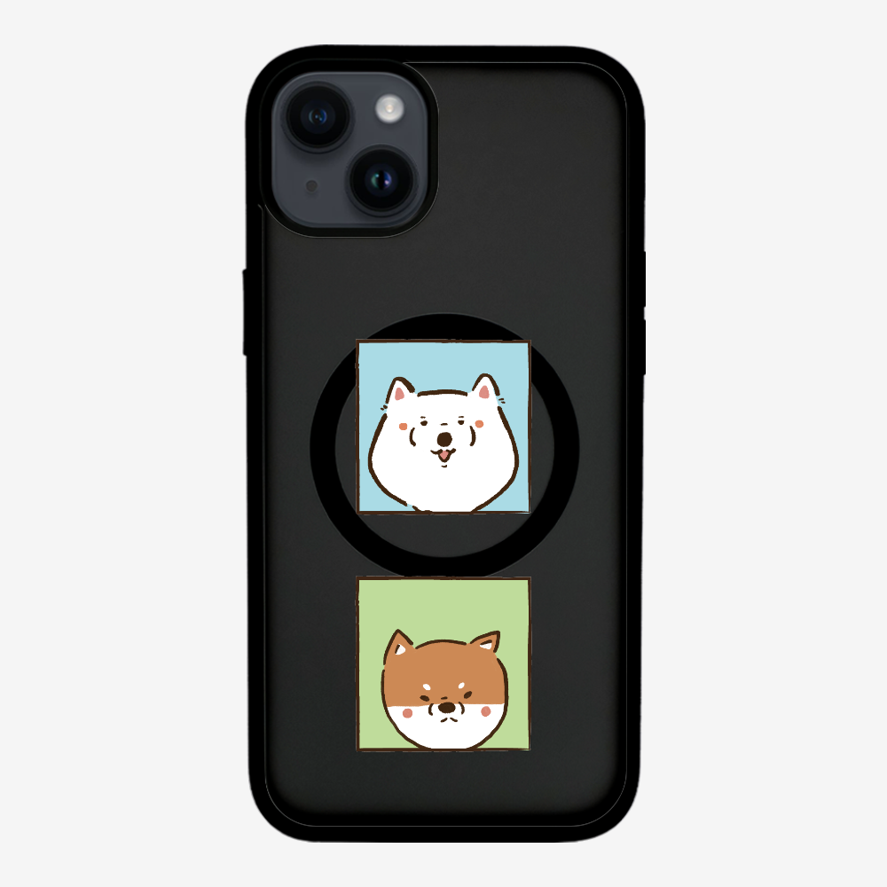 Samoyed and Shiba Inu Phone Case