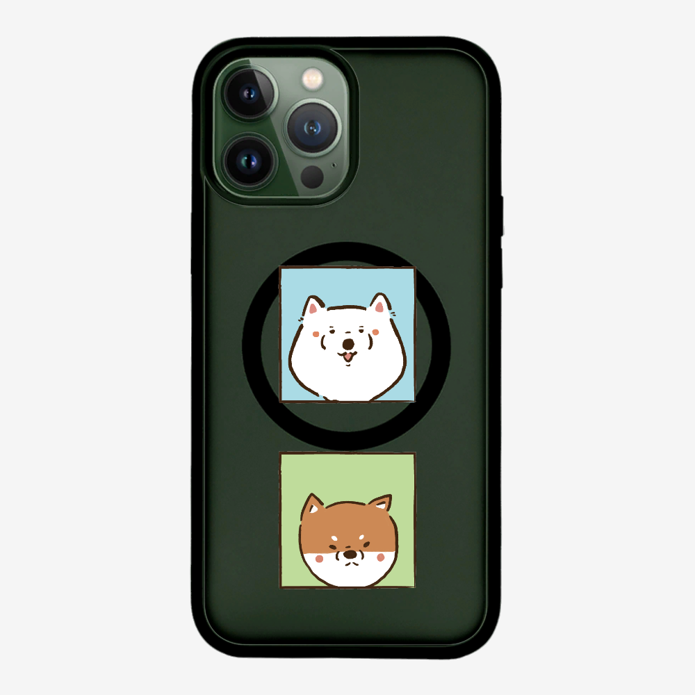 Samoyed and Shiba Inu Phone Case