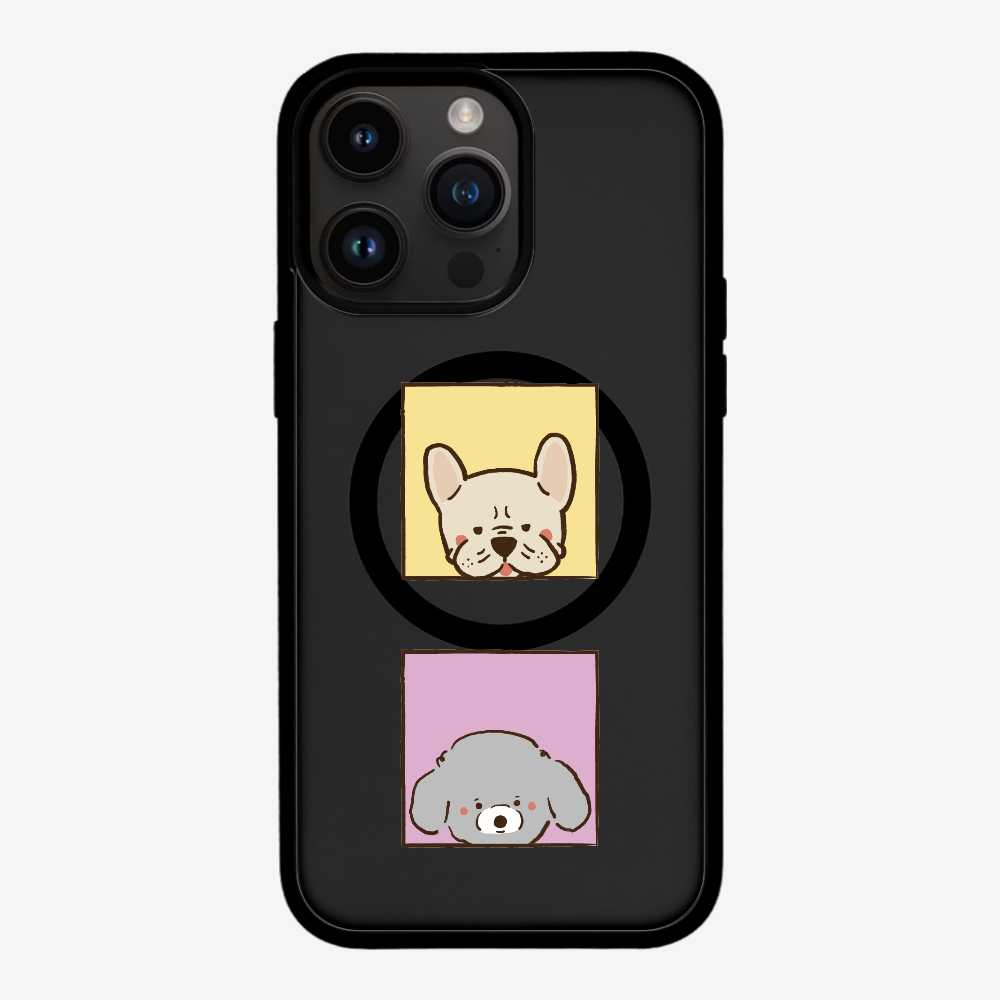 Bulldog and Poodle Phone Case