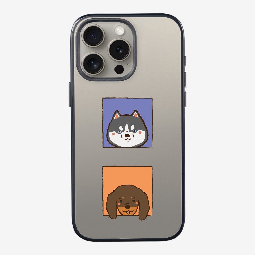 Dachshund and Husky Phone Case