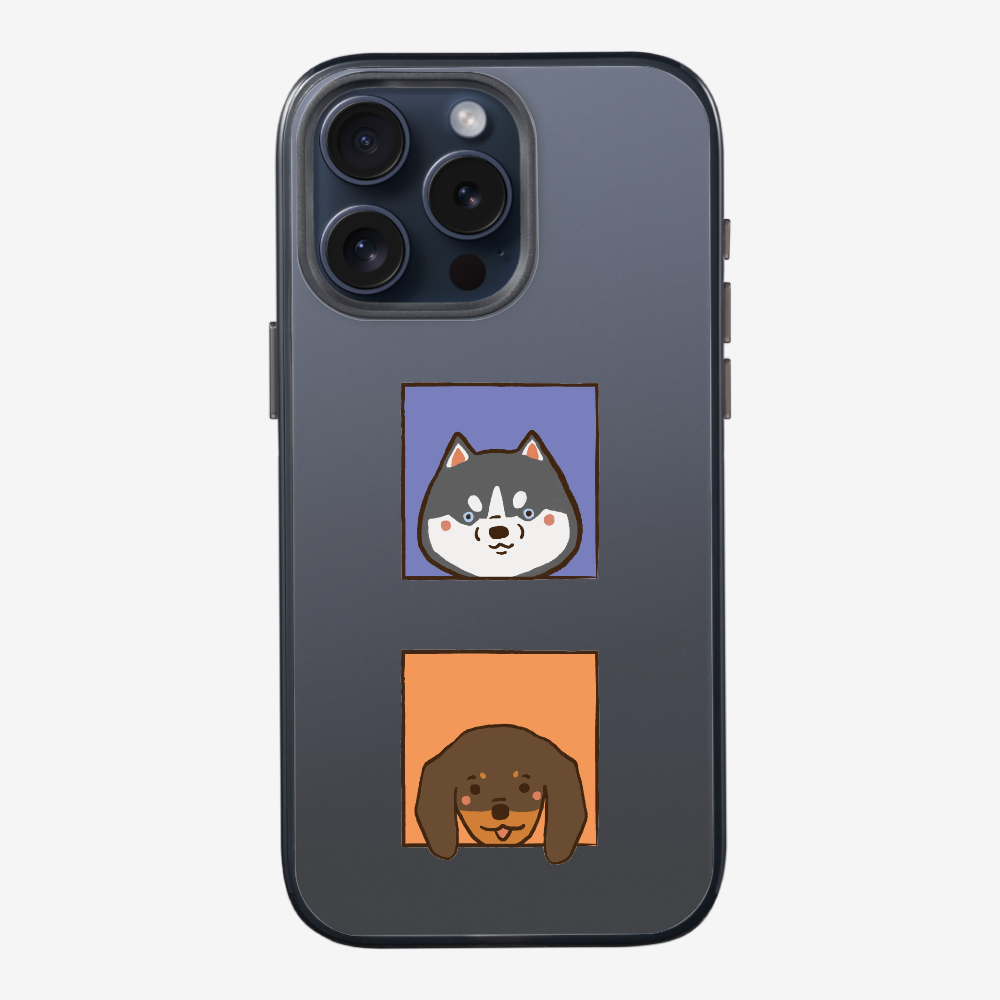 Dachshund and Husky Phone Case