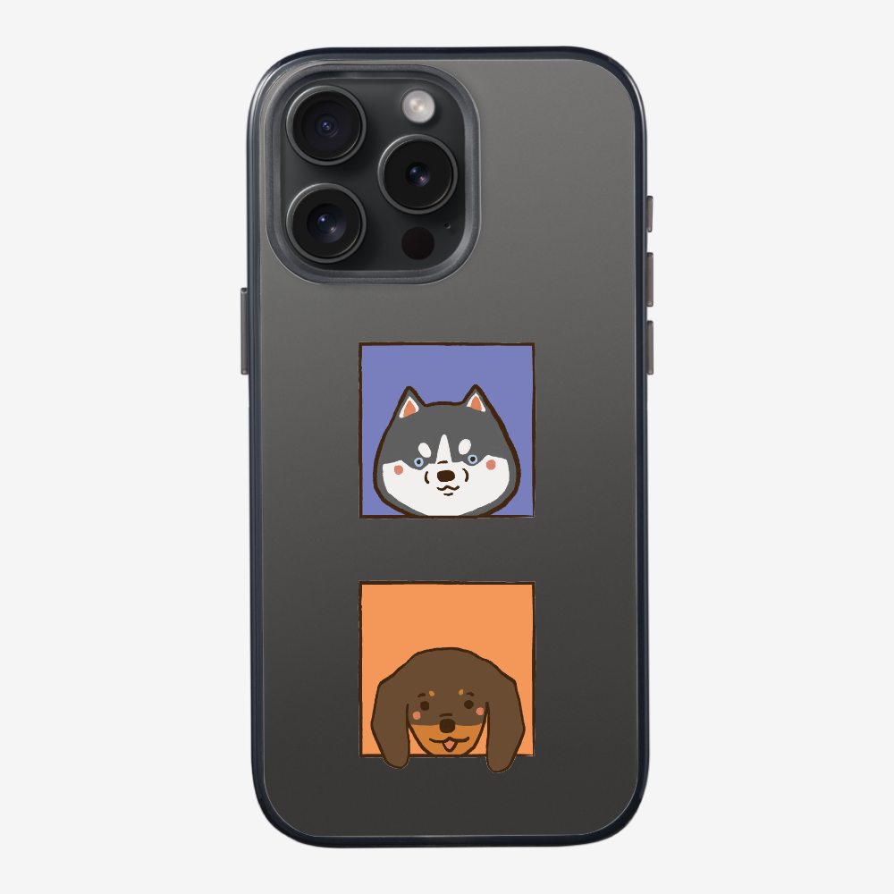 Dachshund and Husky Phone Case