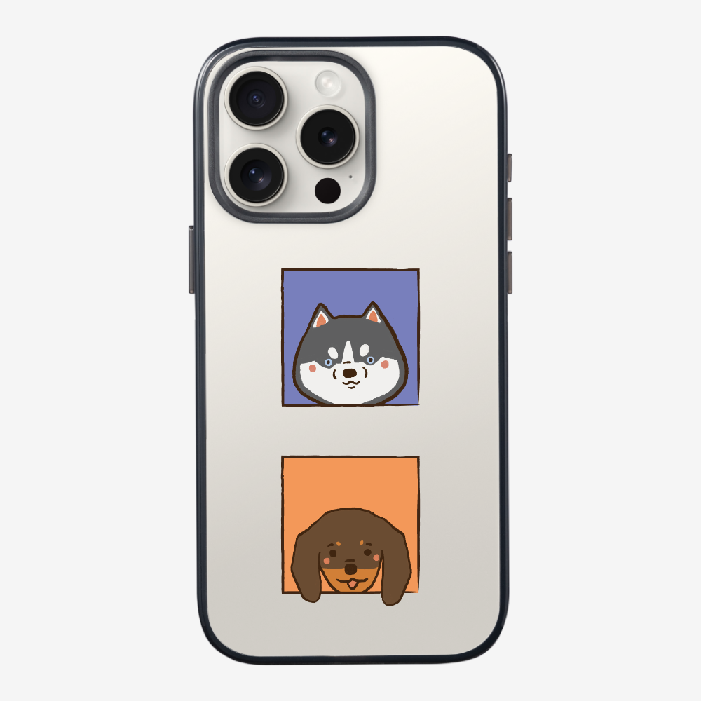 Dachshund and Husky Phone Case