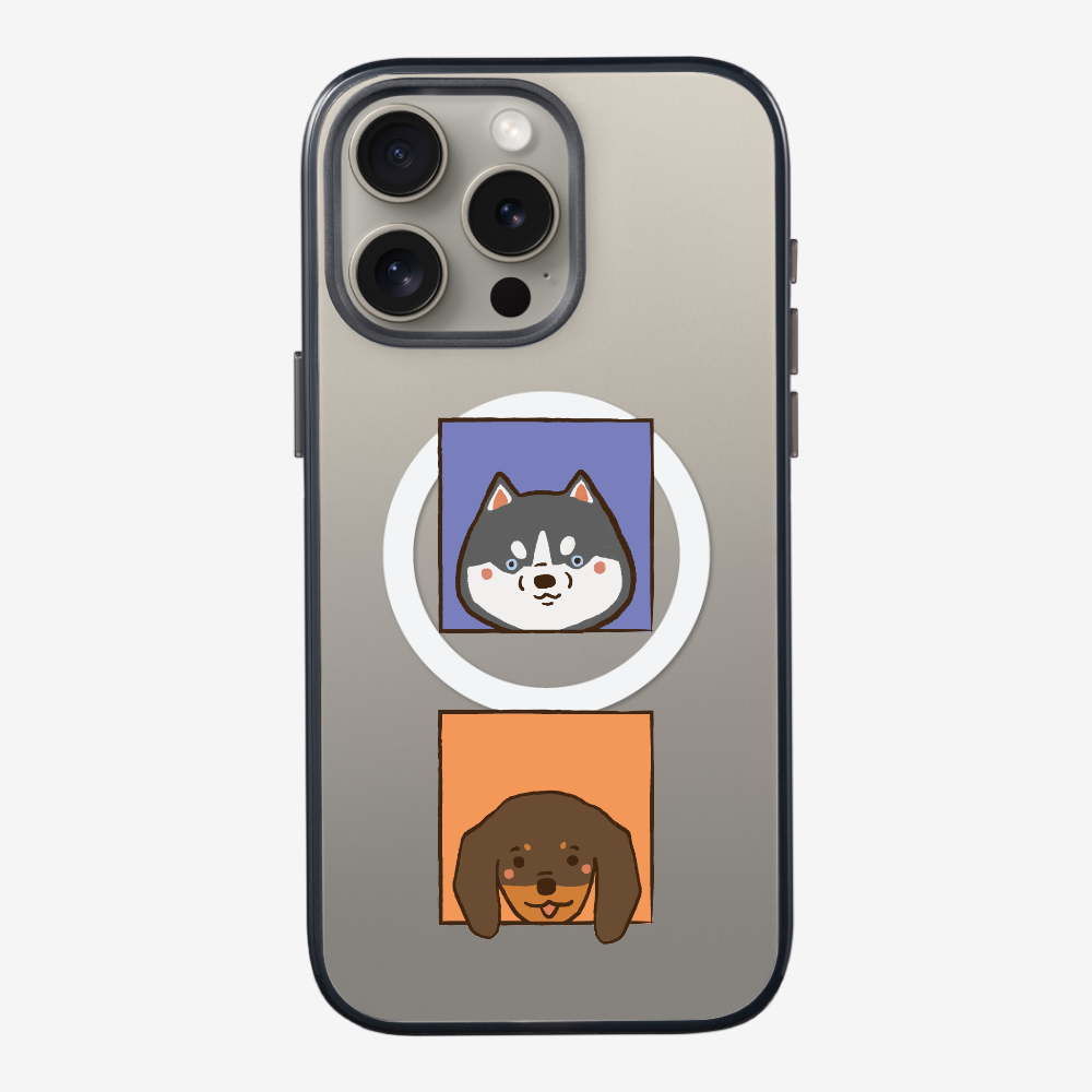 Dachshund and Husky Phone Case