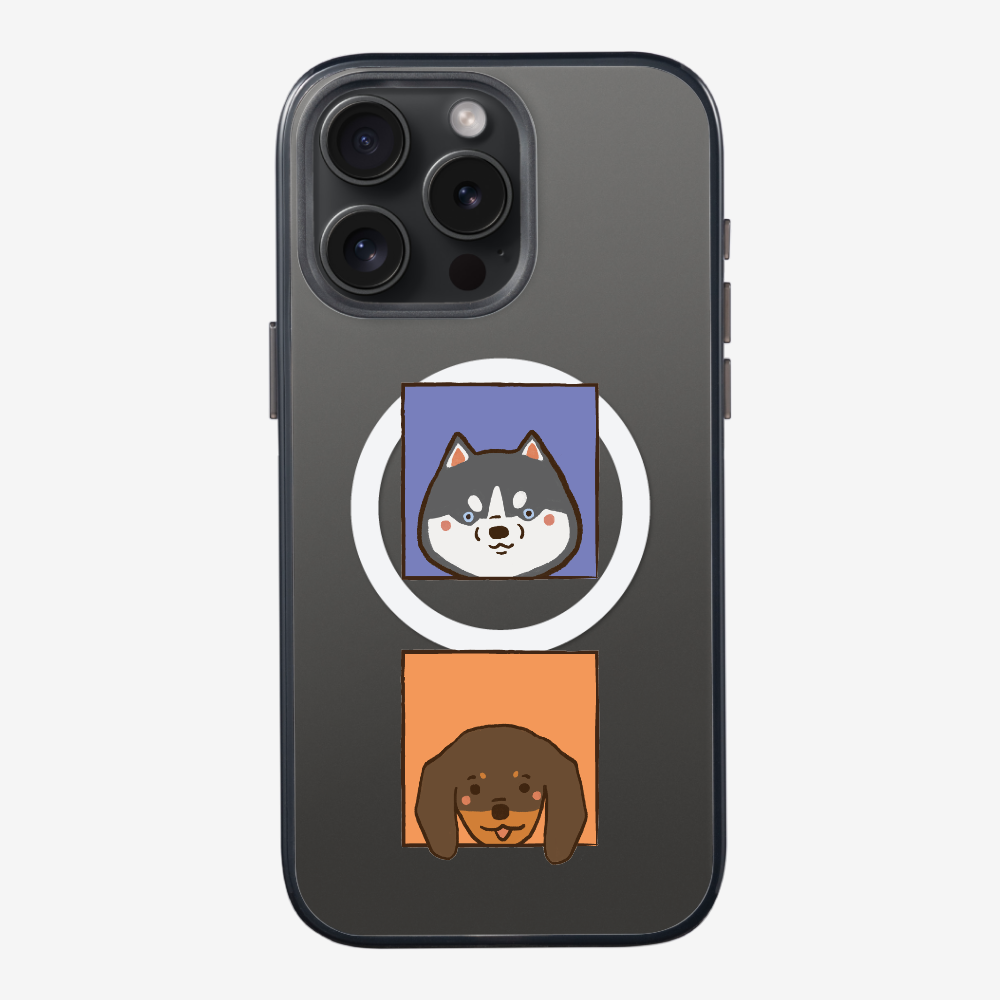 Dachshund and Husky Phone Case