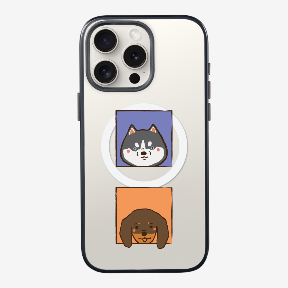 Dachshund and Husky Phone Case