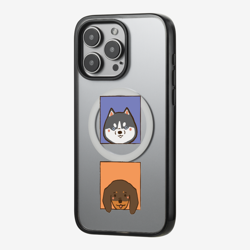 Dachshund and Husky Phone Case