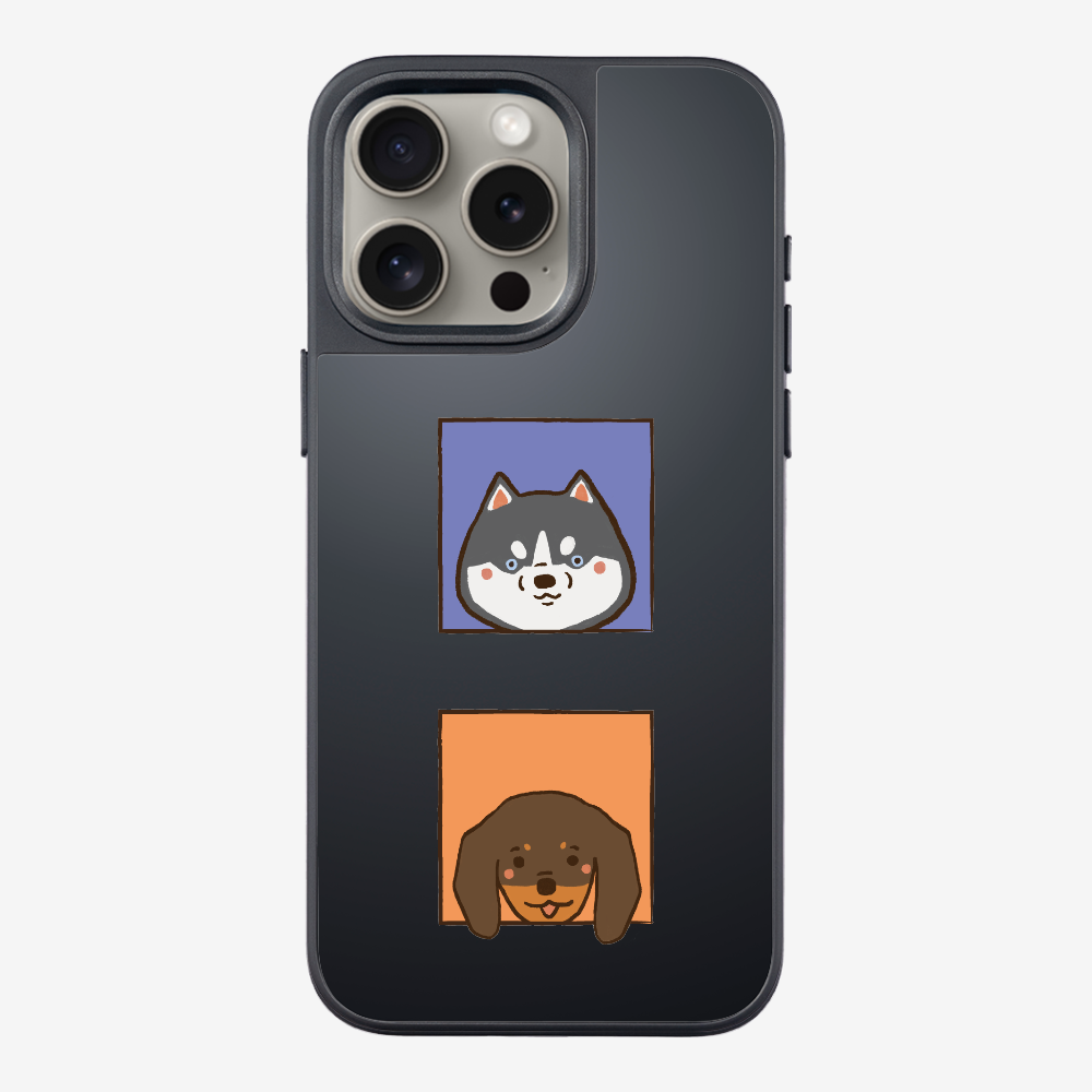 Dachshund and Husky Phone Case