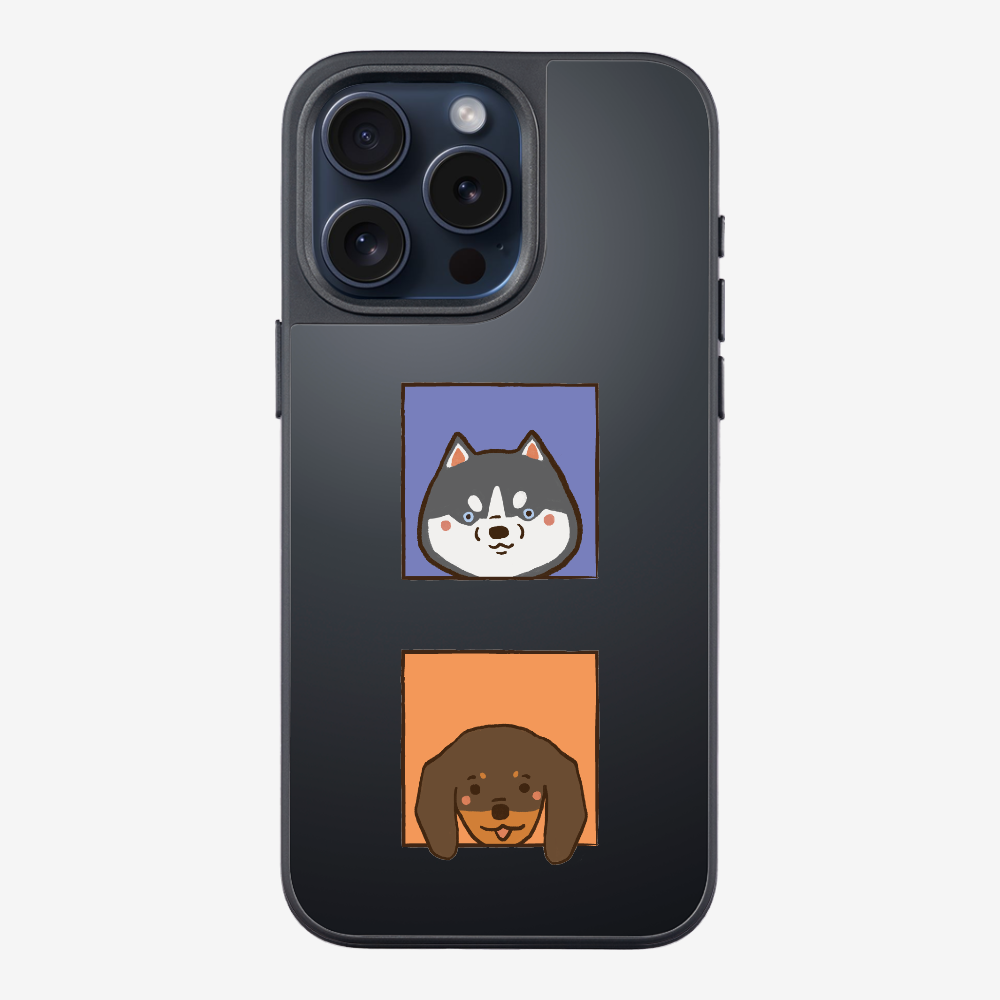 Dachshund and Husky Phone Case