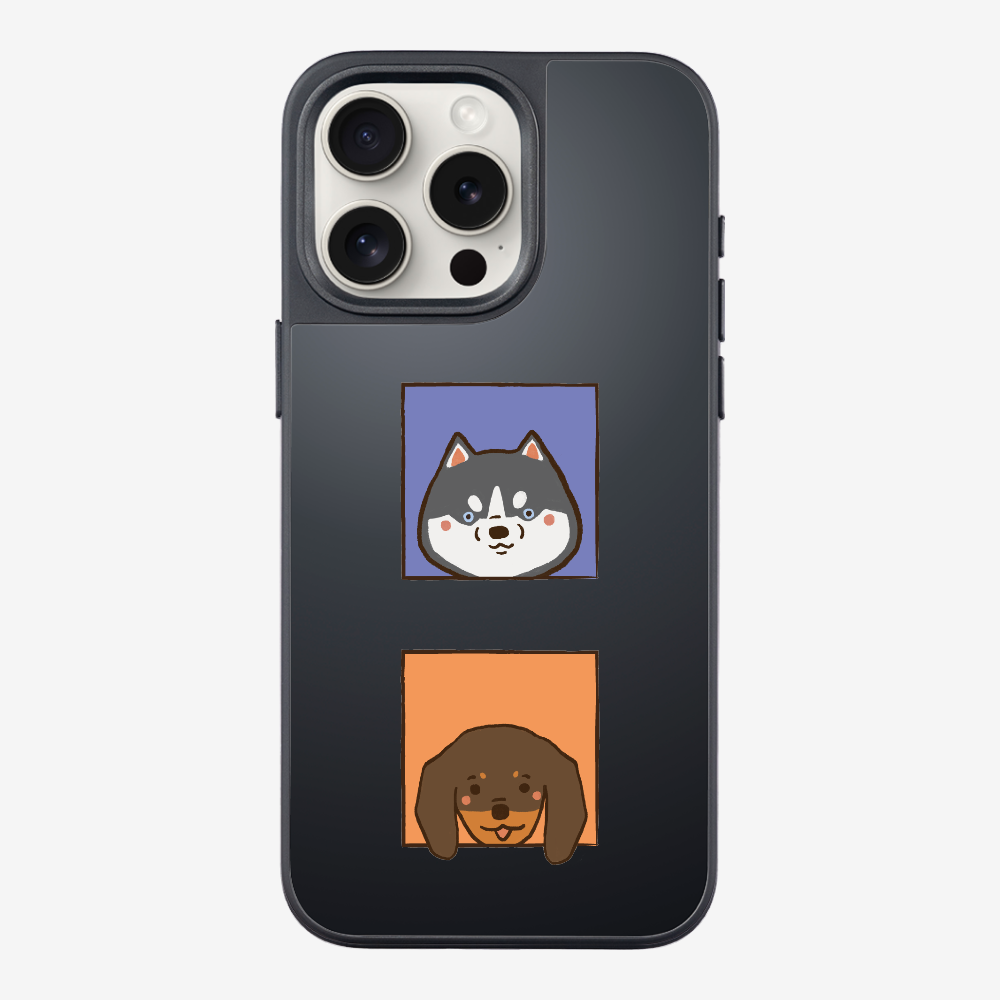 Dachshund and Husky Phone Case