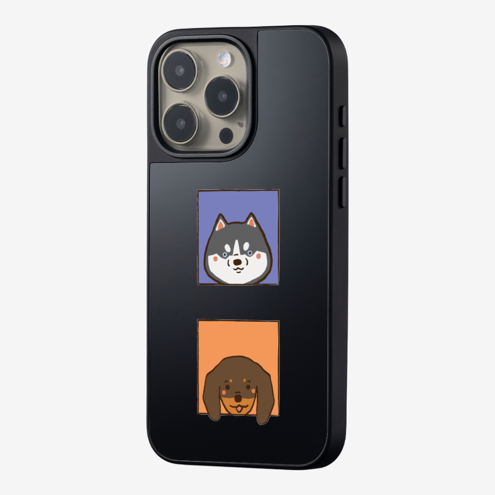 Dachshund and Husky Phone Case