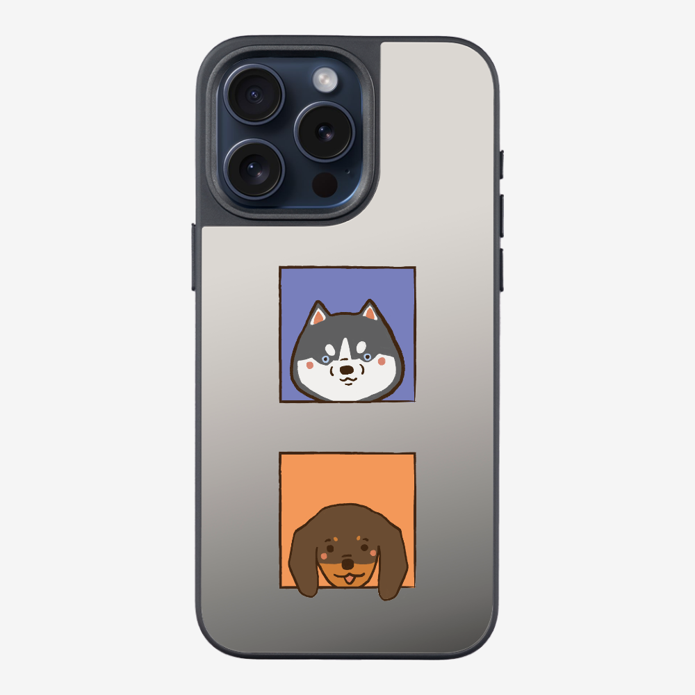 Dachshund and Husky Phone Case