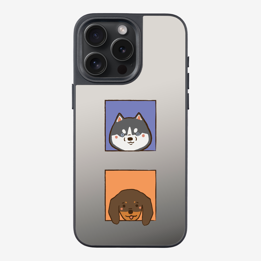 Dachshund and Husky Phone Case