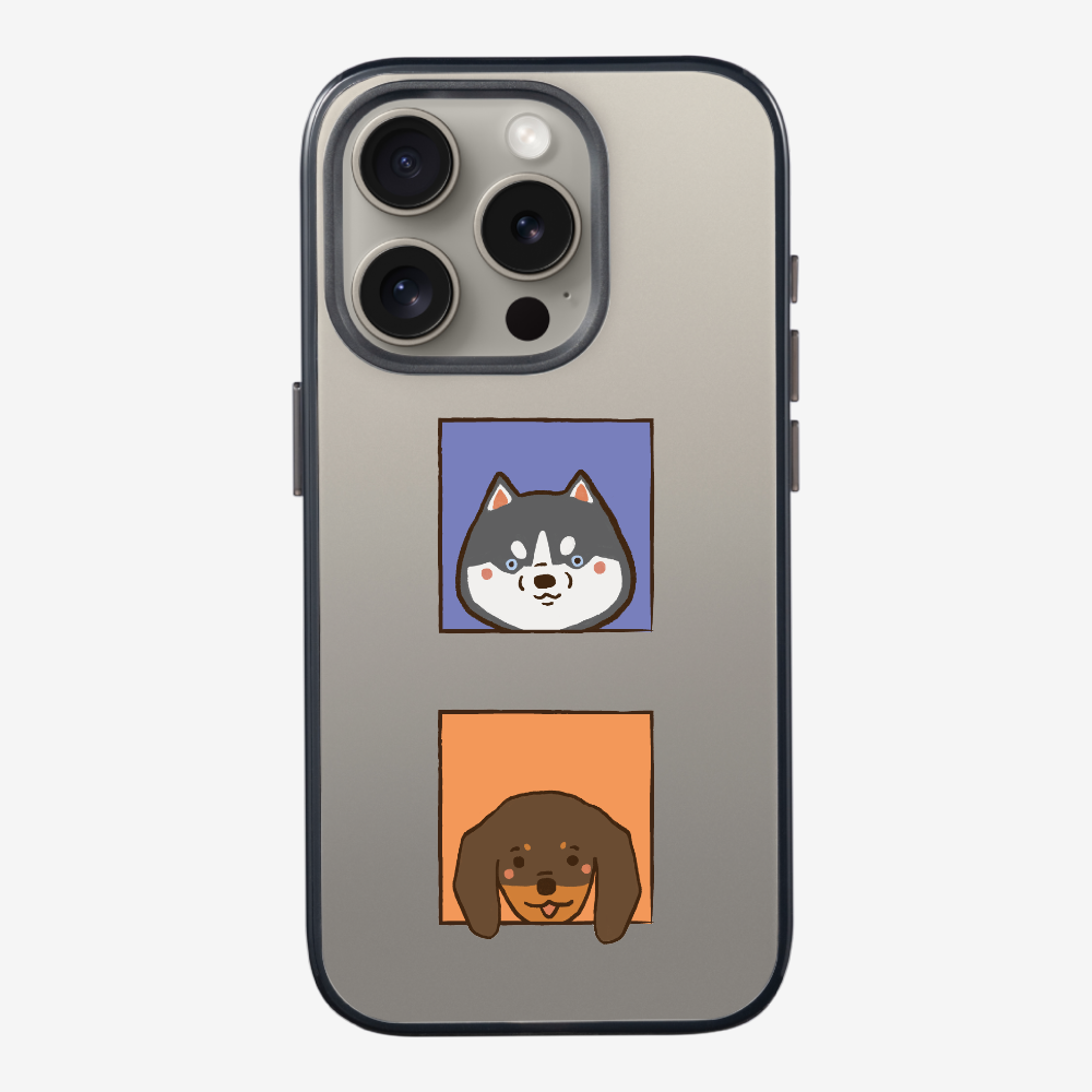 Dachshund and Husky Phone Case