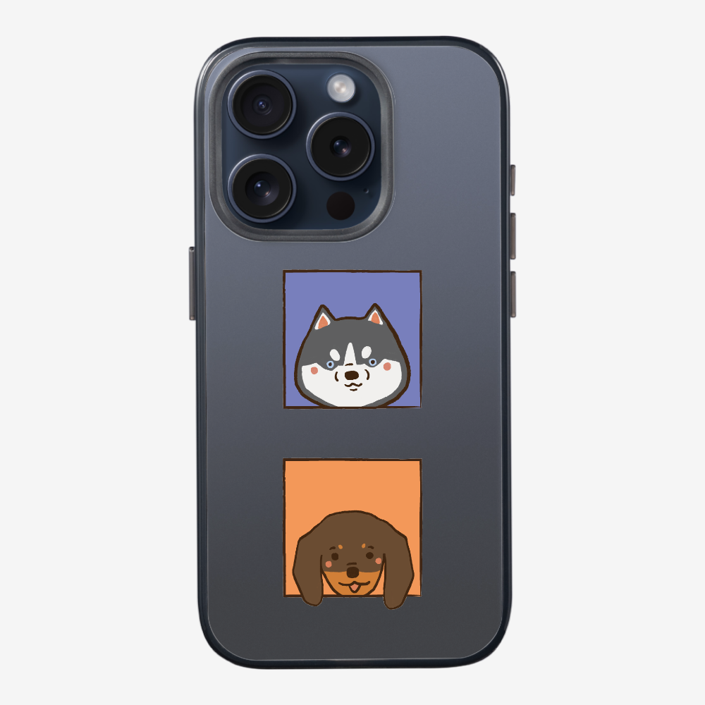 Dachshund and Husky Phone Case