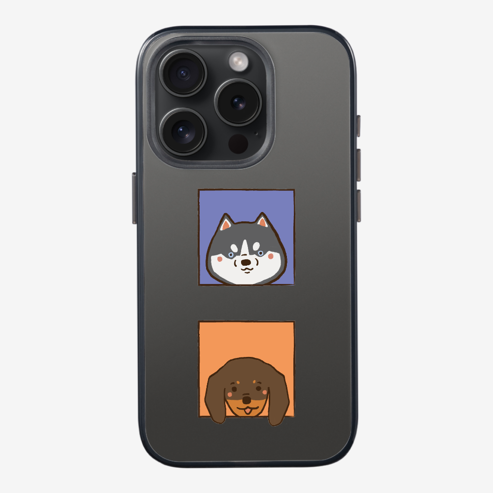 Dachshund and Husky Phone Case