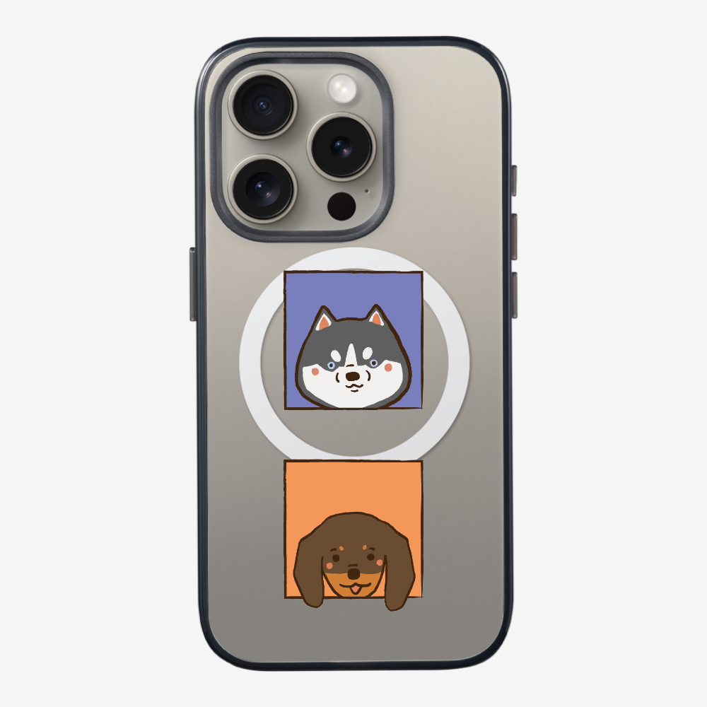 Dachshund and Husky Phone Case