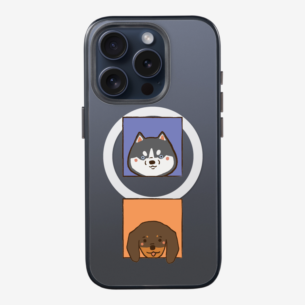 Dachshund and Husky Phone Case