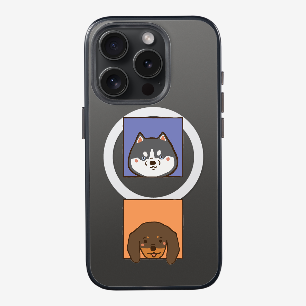 Dachshund and Husky Phone Case