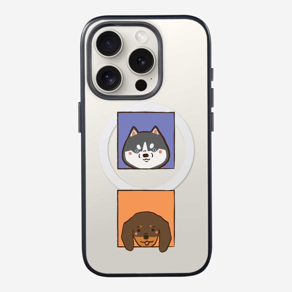 Dachshund and Husky Phone Case