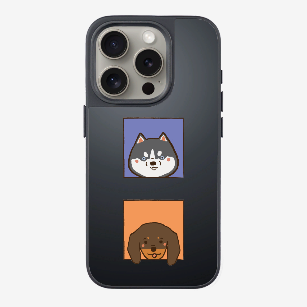 Dachshund and Husky Phone Case