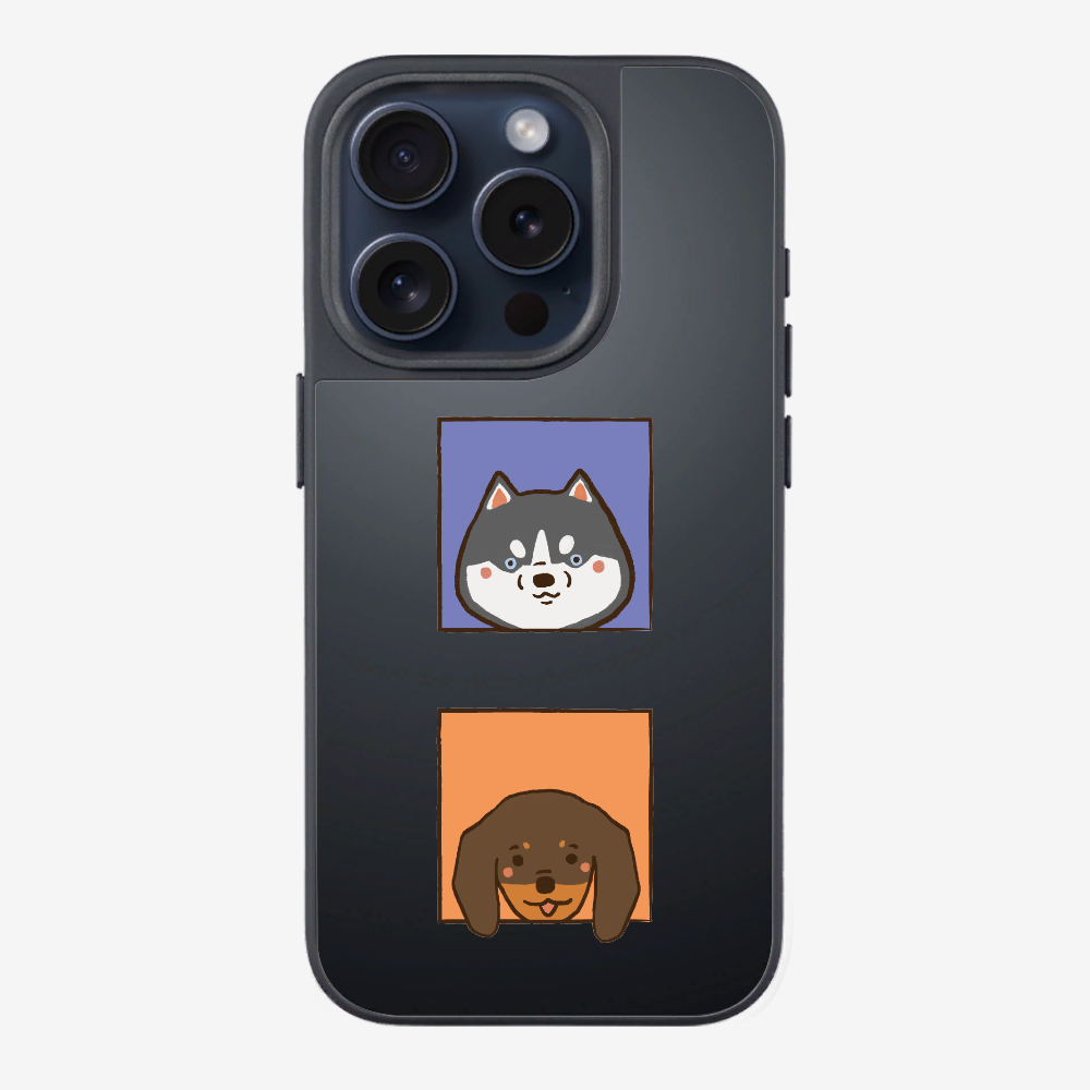 Dachshund and Husky Phone Case