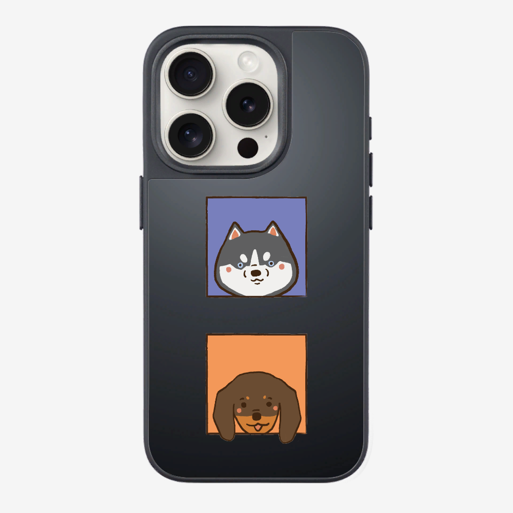 Dachshund and Husky Phone Case