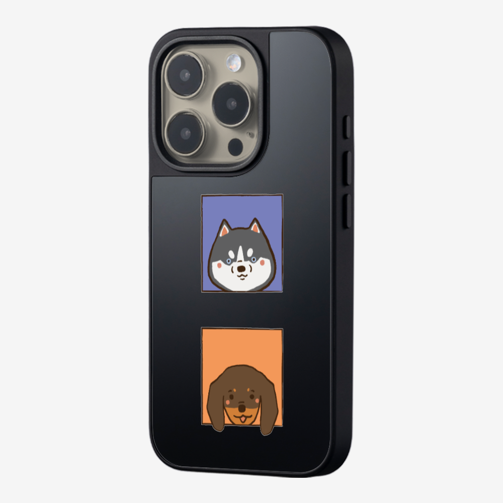 Dachshund and Husky Phone Case