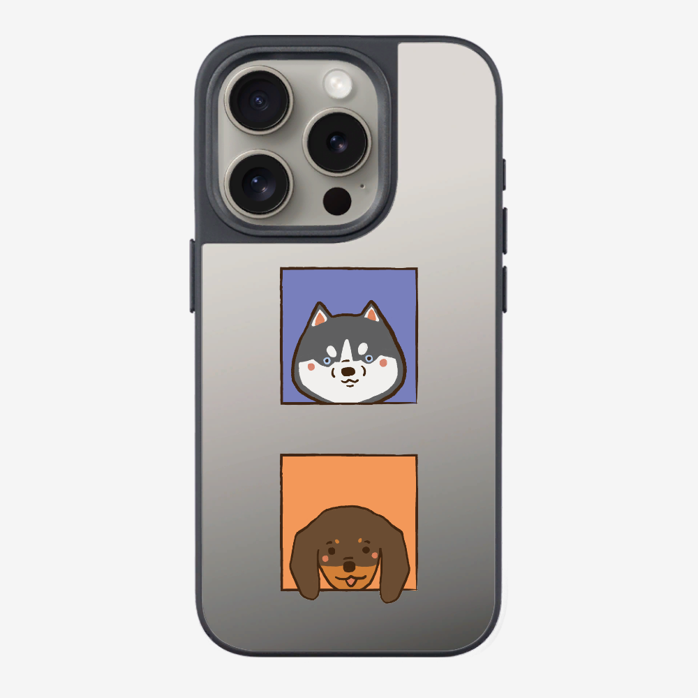 Dachshund and Husky Phone Case