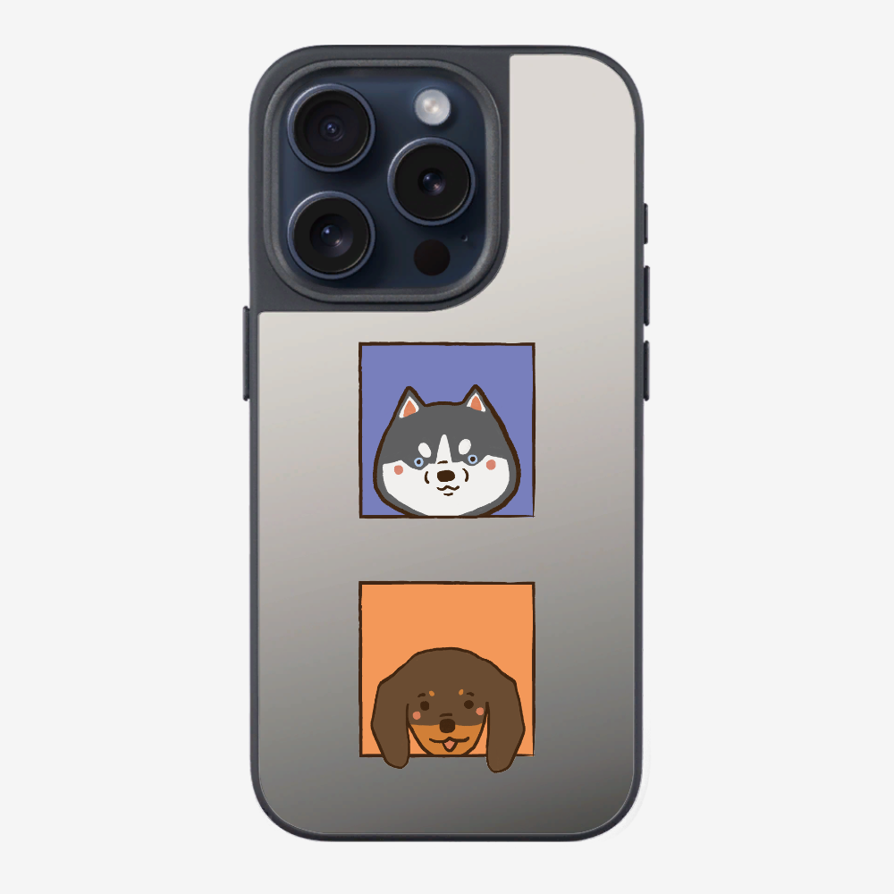 Dachshund and Husky Phone Case