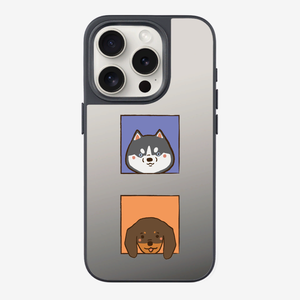 Dachshund and Husky Phone Case