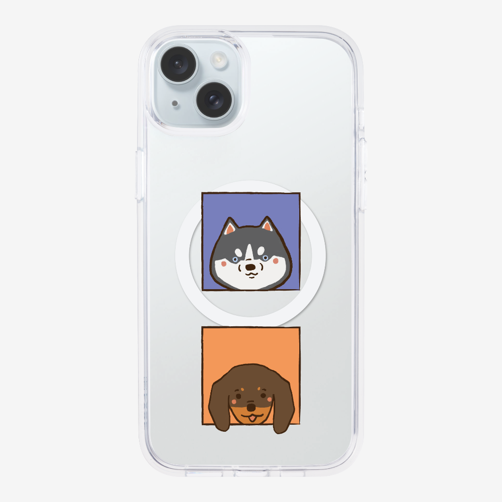 Dachshund and Husky Phone Case