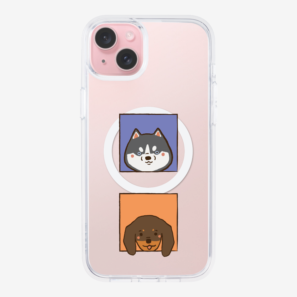 Dachshund and Husky Phone Case