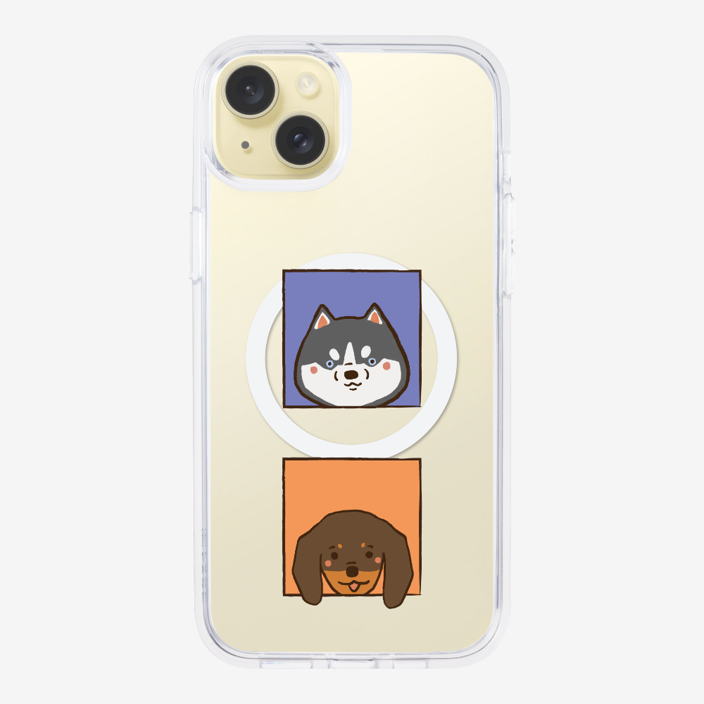 Dachshund and Husky Phone Case